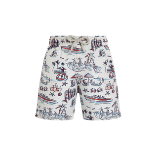 Bañador elástico con estampado Family Beach para niño - Vilebrequin x St Regis Sugar switzle vista frontal