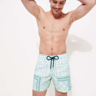 Men Swim Shorts Bandana - Vilebrequin x BAPE® BLACK Mint details view 4