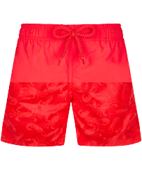 男童 Crabs & Shrimps 遇水变色泳裤 Poppy red 正面图
