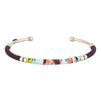 Bracelet argenté Fish Family unisexe Zanzibar - Vilebrequin x Gas Bijoux Thalassa vue de face