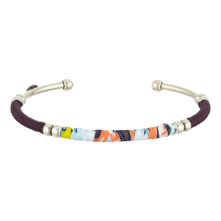 Bracelet argenté Fish Family unisexe Zanzibar - Vilebrequin x Gas Bijoux Thalassa vue de face