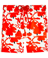 Men Swimwear Lantern Flowers- Vilebrequin x Donald Sultan White front view