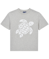 T-shirt en coton garçon Turtle Gris chine vue de face