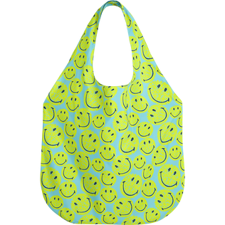Turtles Smiley Unisex-Strandtasche – Vilebrequin x Smiley® Lazulii blue Vorderansicht