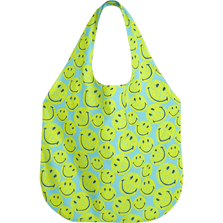 Unisex Beach Bag Turtles Smiley - Vilebrequin x Smiley® Lazulii blue front view