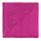 Toalla de playa en algodón orgánico Turtles Jacquard Morado vista trasera