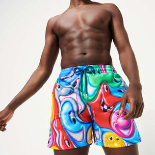 Maillot de bain homme Faces In Places - Vilebrequin x Kenny Scharf Multicolore vue de détail 1