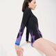 Costume intero donna rash guard a maniche lunghe Hot Rod 360° - Vilebrequin x Sylvie Fleury Nero dettagli vista 4