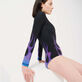 Women Rashguard Long-Sleeves One-piece Swimsuit Hot Rod 360° - Vilebrequin x Sylvie Fleury Black details view 4