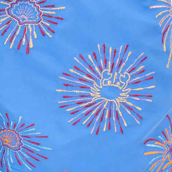 Maillot de bain homme Brodé Fireworks - Édition limitée Bleu de mer imprimé