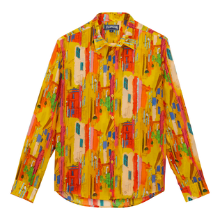 Camicia unisex leggera in voile di cotone Sunny Streets Sole vista frontale