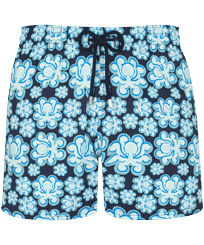 Men Stretch Swim Shorts Poulpes Neon Navy front view