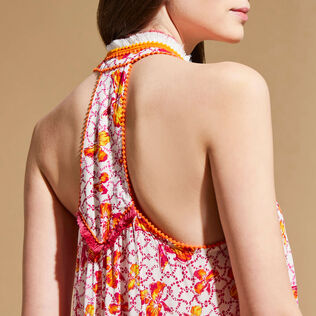 Women Long Dress Iris Lace- Vilebrequin x Poupette St Barth Shocking pink 细节视图4