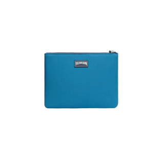 Unisex Neoprene Pouch Solid Peacock back view