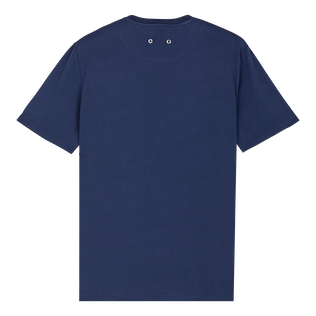 Men Organic Cotton T-Shirt Solid Navy back view