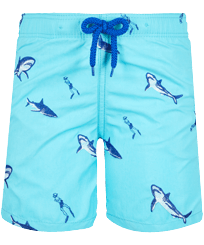 Bañador con bordado 2009 Les Requins para niño Lazulii blue vista frontal