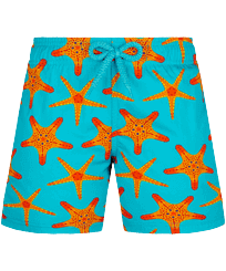 Costume da bagno bambino elasticizzato Starfish Dance Blu curacao vista frontale