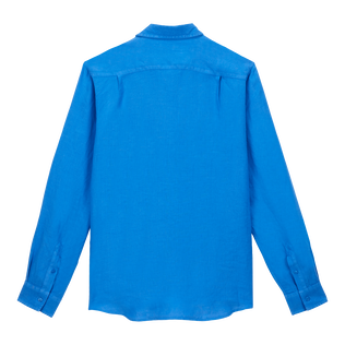 Camisa de lino lisa para hombre Earthenware vista trasera