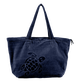 Bolsa de playa grande de color liso Azul marino vista frontal