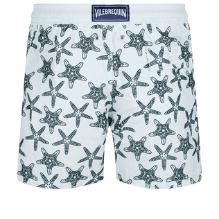 Men Swim Shorts Starfish Dance Flocked Glacier back view