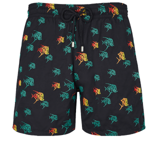 Bañador con bordado Piranhas para hombre - Edición limitada Negro vista frontal
