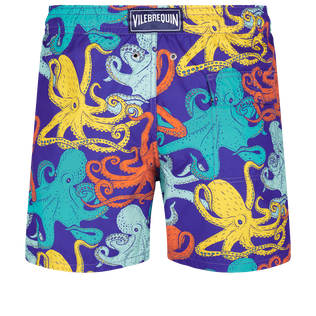 Men Swim Shorts Octopussy Purple blue back view