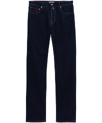 Men 5-Pockets printed Denim Pants Neo Medusa Dark denim w1 front view