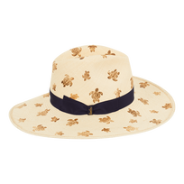 Chapeau en paille femme - Vilebrequin x Borsalino Sable vue de face