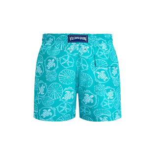 Bañador con estampado Oursins bicolor para hombre Disco green vista trasera