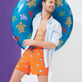 Men Swim Trunks Embroidered 2009 Les Requins - Limited Edition Guava details view 2