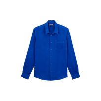 Camicia uomo in lino tinta unita Marrakech vista frontale