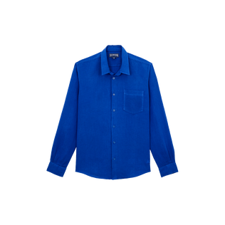 Camicia uomo in lino tinta unita Marrakech vista frontale