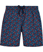 Pantaloncini mare bambino elasticizzati Micro Ronde Des Tortues Rainbow Blu marine vista frontale