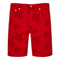 Bermudas de 5 bolsillos con estampado Ronde des Tortues para hombre Moulin rouge vista frontal