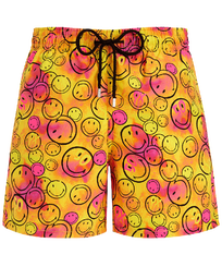 Men Classic Printed - Men Swimwear Monsieur André - Vilebrequin x Smiley®, Lemon front view