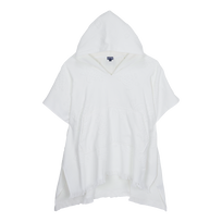 Poncho aus Frottee Weiss Vorderansicht