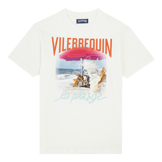 男士 Wave on VBQ Beach 棉质 T 恤 Off white 正面图