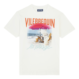 Wave on VBQ Beach T-Shirt aus Baumwolle für Herren Off white Vorderansicht