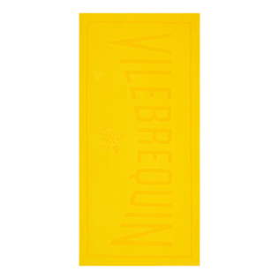 Men Others Solid - Solid Organic Cotton Beach Towel, Yellow front view