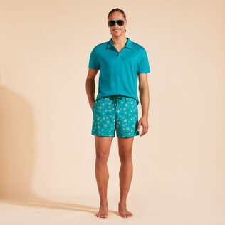 Men Swim Shorts Embroidered Ronde des Tortues - Limited Edition Ivy details view 1