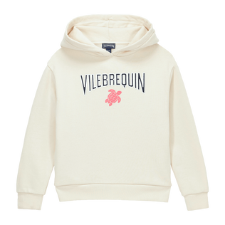 Girls Hooded Sweatshirt Multicolor Vilebrequin Off white front view