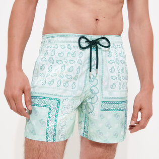 Men Swim Shorts Bandana - Vilebrequin x BAPE® BLACK Mint details view 3