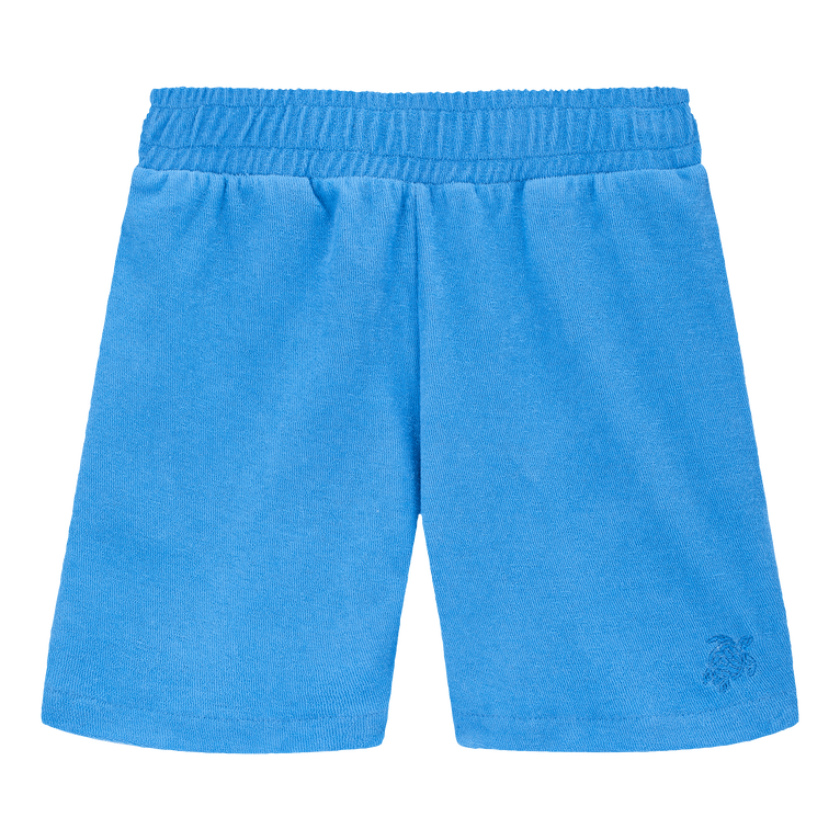 Boys Terry Bermuda Shorts Solid - Bermuda - Goh - Blue - Size 14 - Vilebrequin