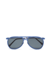 Unisex Wood Sunglasses Solid - VBQ x Shelter Storm front view