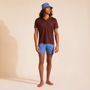 Men Stretch Swim Trunks Flat Belt Color Block Storm details view 1