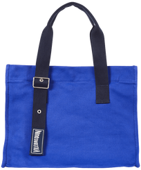 Others Solid - Unisex Small Beach Bag Solid, Purple blue front view