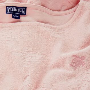 Jacquard Turtles Frottee-Poncho für Mädchen Peony Details Ansicht 1