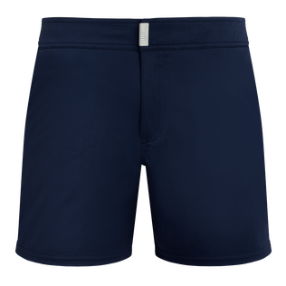 Pantaloncini mare uomo elasticizzati con cintura piatta tinta unita