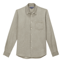 Camisa de lino lisa para hombre Eucalyptus vista frontal