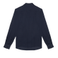 Unisex Cotton Voile Lightweight Shirt Solid Navy back view